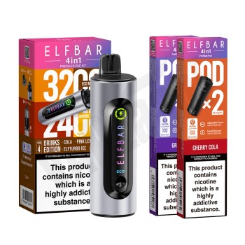 Elf Bar 4 in 1 Pod Kit + 2 Pods Bundle Pack